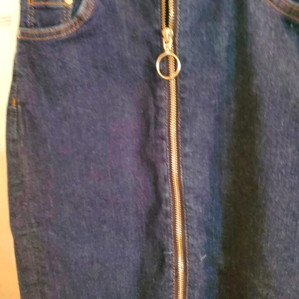 H&M Denim Skirt,Double Zippered Front S 6